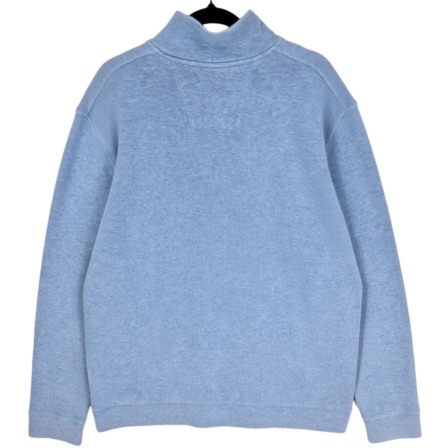 Nautica Light Blue Quarter Zip Knit Sweater Size XL