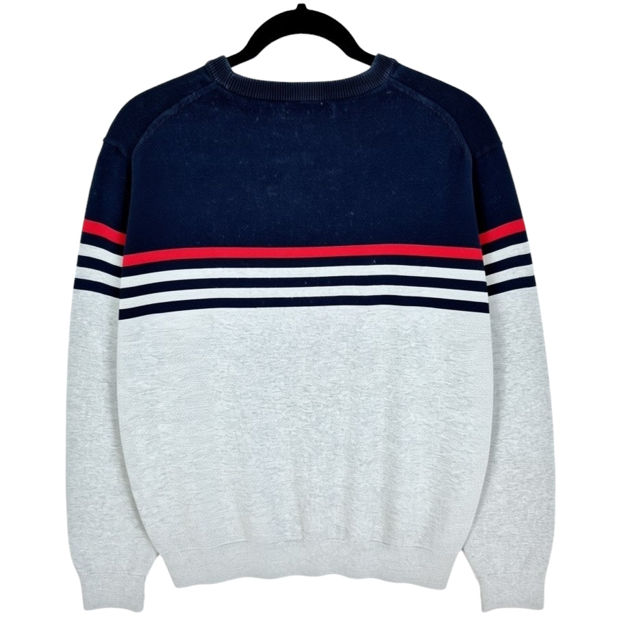 Nautica Dark Blue & Grey Crewneck Knit Sweater Size M