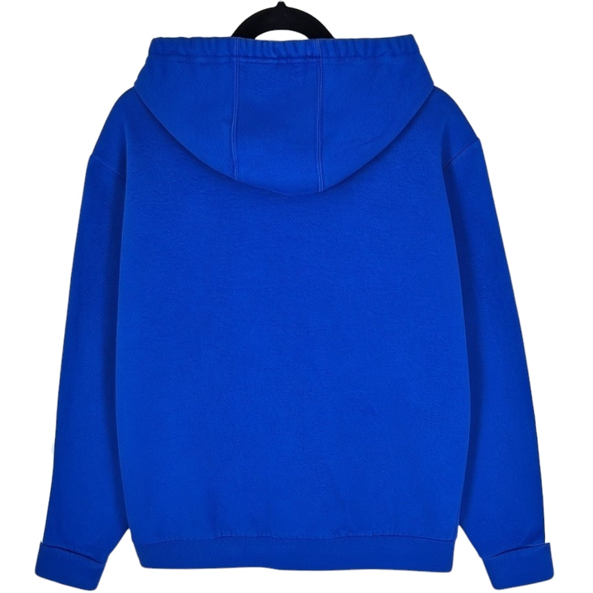 Adidas Blue Chest Script Hoodie Size M