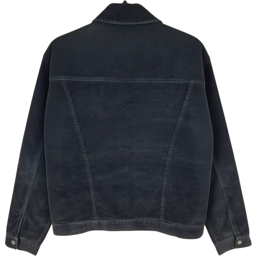 Urban Behaviour Black Heavy Quilted Corduroy Jacket Size M