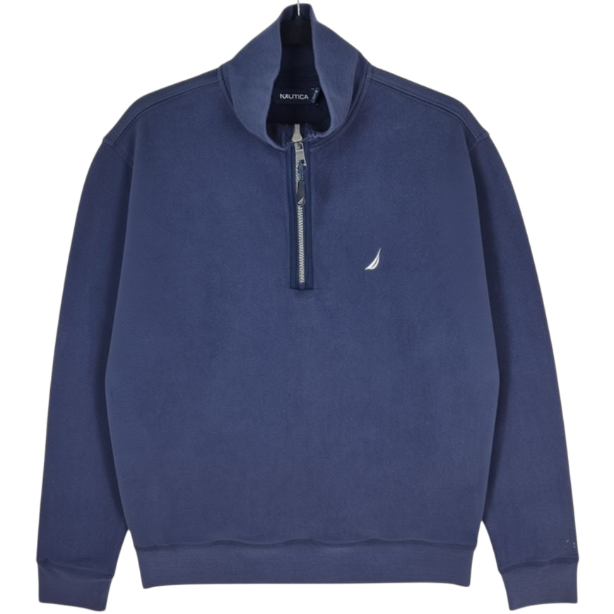 Nautica Dark Blue Quarter Zip Hoodie Size M