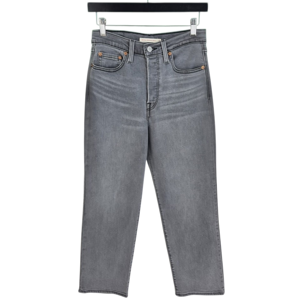 Levis Jeans Womens Grey Ribcage Straight Ankle Denim W26