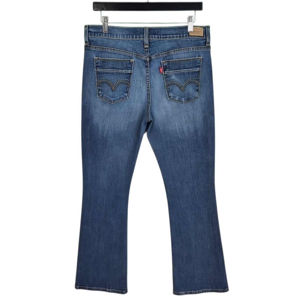 Vintage Levis 515 Jeans Womens Dark Blue Bootcut Denim W32