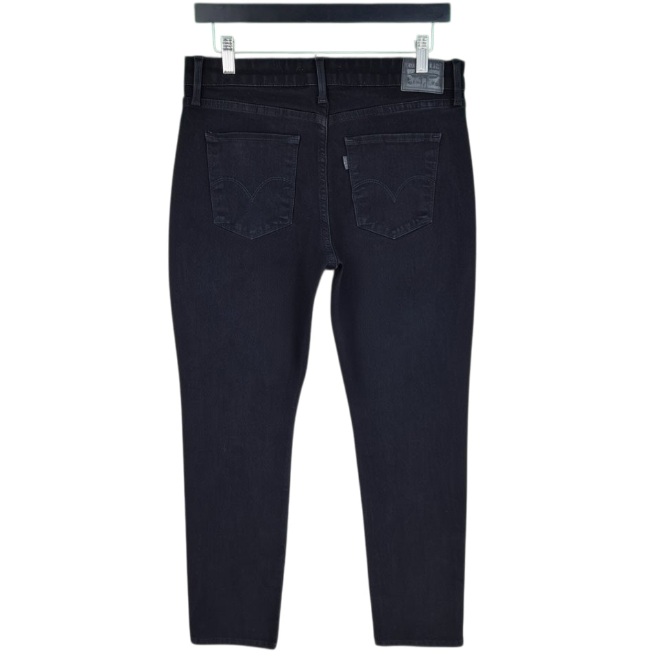 Levis Jeans Womens Black Classic Mid Rise Skinny Stretch Denim W31