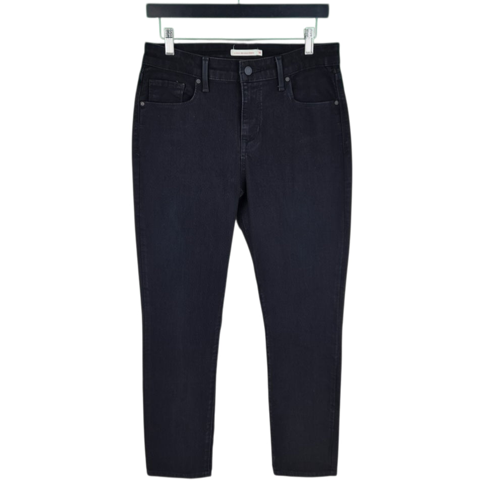 Levis Jeans Womens Black Classic Mid Rise Skinny Stretch Denim W31