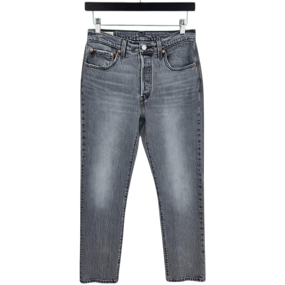 Levis Premium 501 Jeans Grey Heavy Straight Leg Denim W27