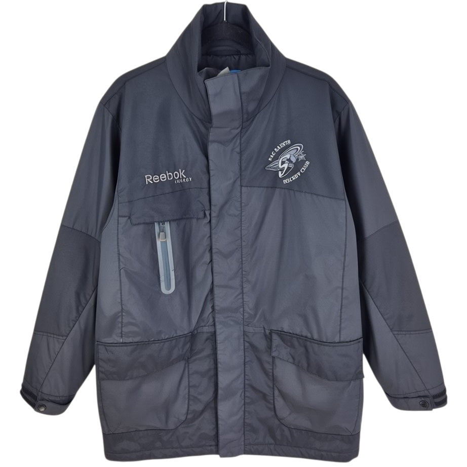 Reebok Hockey Black Pac Saints Quilted Trench Jacket Size M