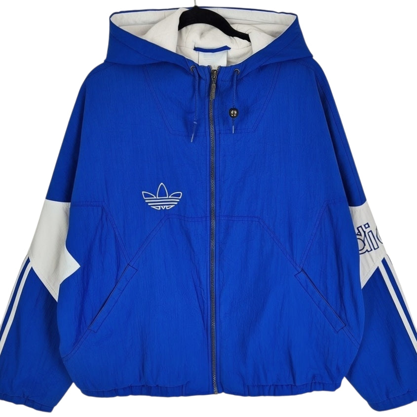 Vintage Adidas 80's Blue Quilted Heavy Nylon Jacket Size XL