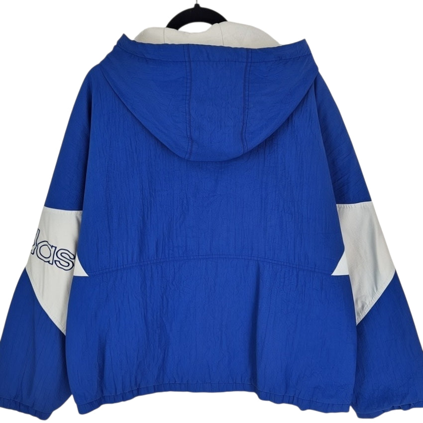Vintage Adidas 80's Blue Quilted Heavy Nylon Jacket Size XL