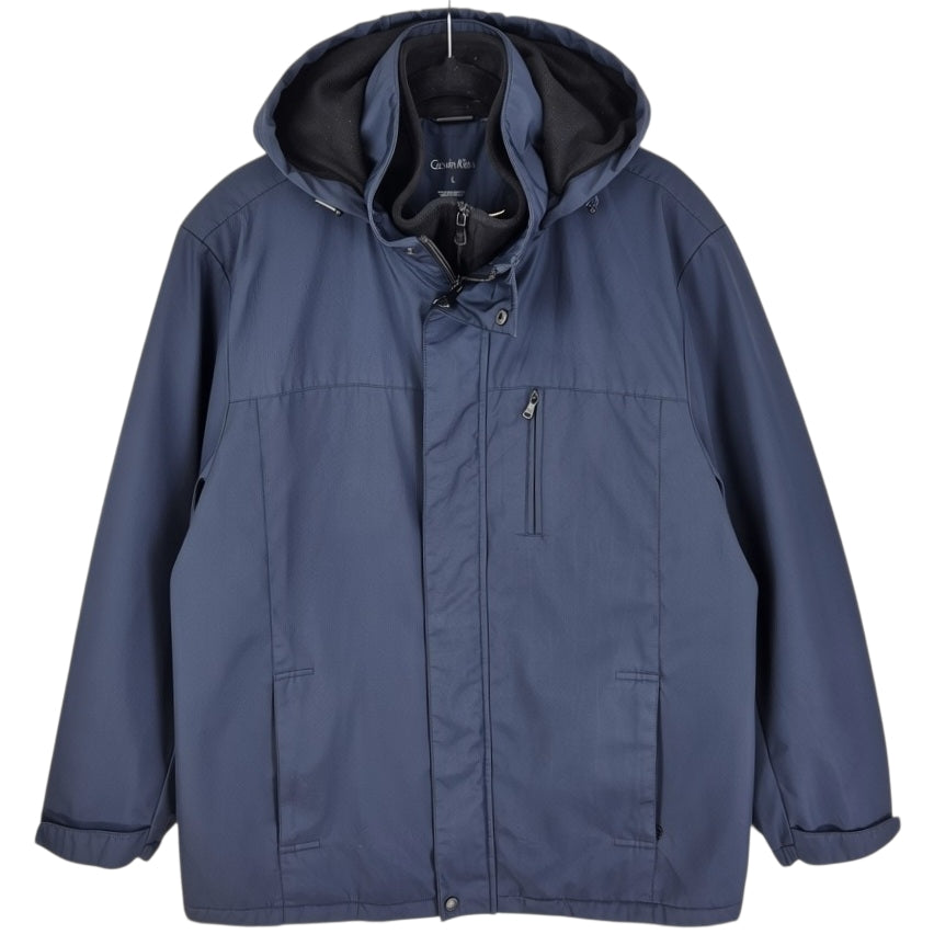 Calvin Klein Dark Blue Heavy Quilted Water Resistant Jacket Size L