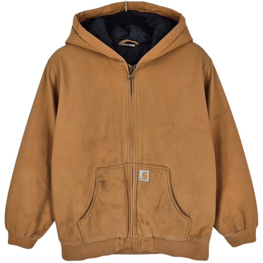 Carhartt Womens Brown Heavy Quilted Denim Jacket Size XL