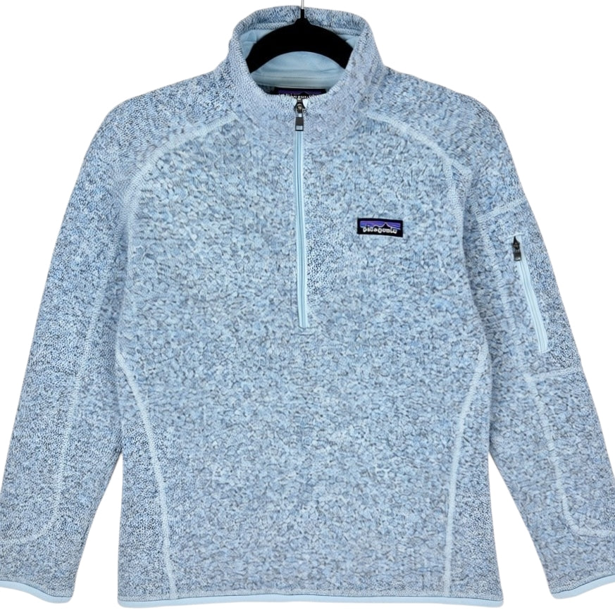 Patagonia Womens Light Blue Half Zip Fleece Jumper Size S
