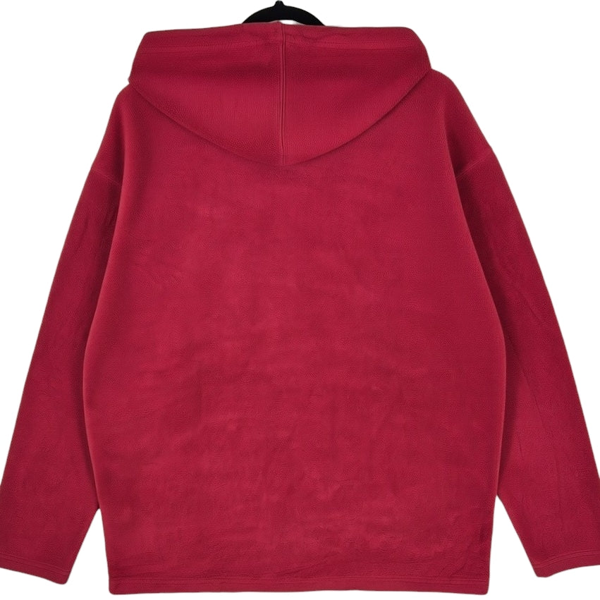 Vintage Nike 2000's Red Embroidered Fleece Hoodie Size L