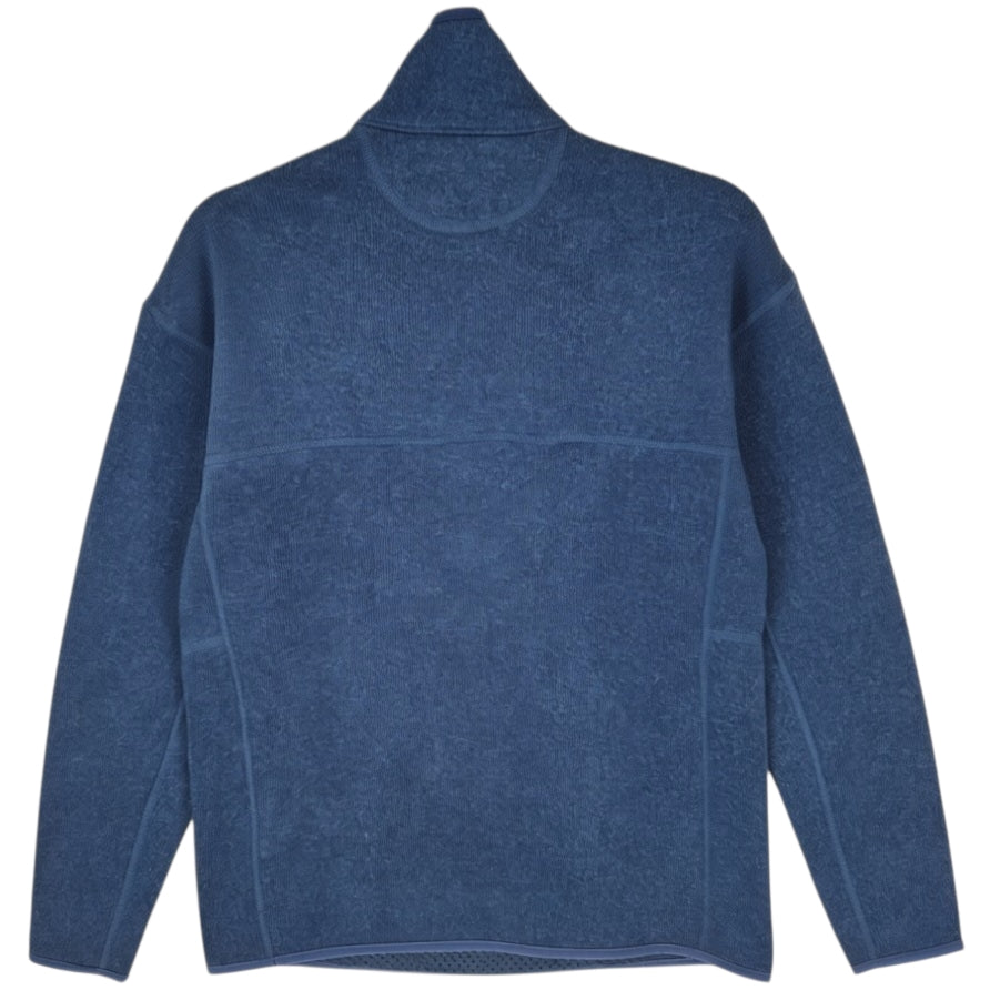 Patagonia Womens Dark Blue Quarter Button Fleece Jumper Size M