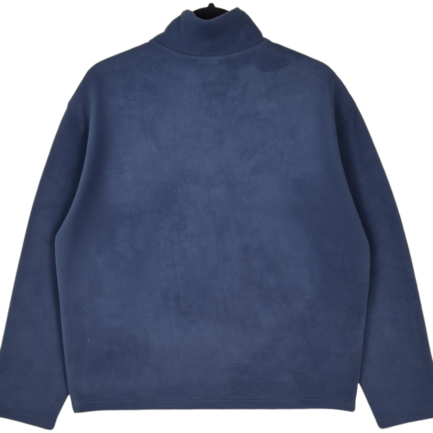 Vintage Starter 2000's Dark Blue Quarter Zip Fleece Jumper Size L