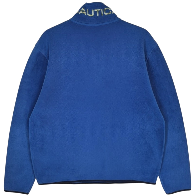 Nautica Blue Quarter Zip Fleece Jumper Size L