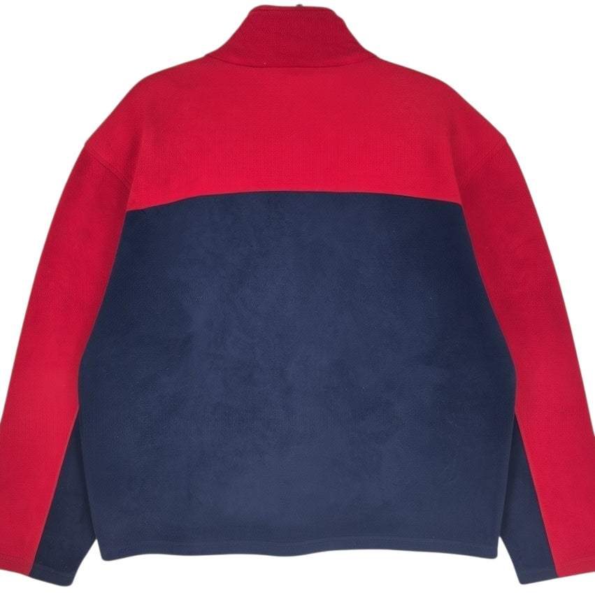 Tommy Hilfiger Red & Dark Blue Fleece Jumper Size L