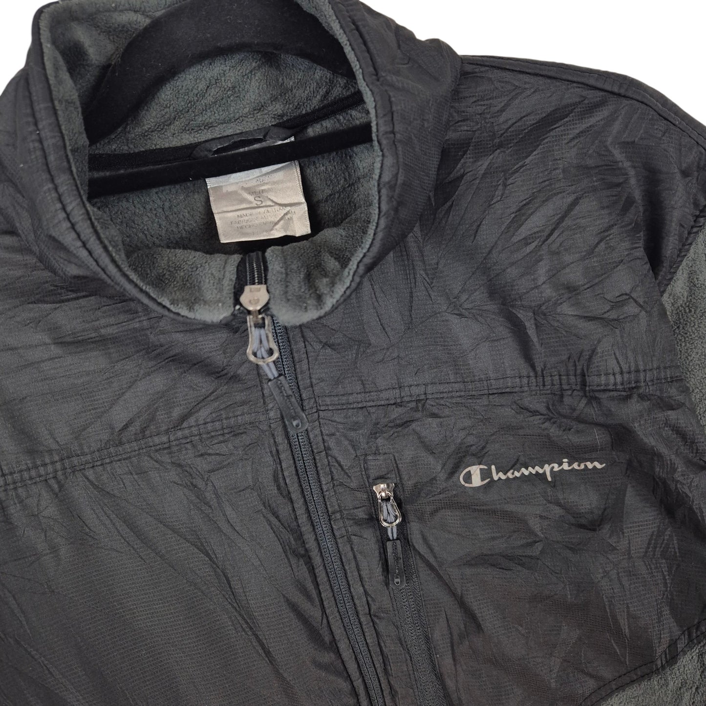 Champion Grey Fleece Zip Jumper Size S