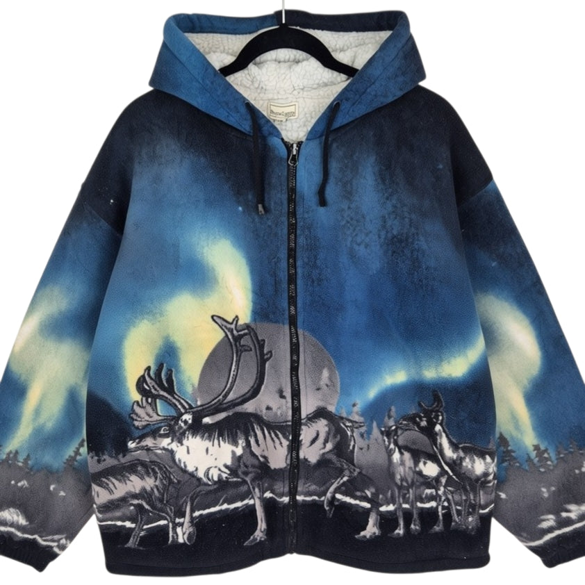 Black Canyon Outfitters Blue Heavy Fleece Hooded Jacket Size 2XL