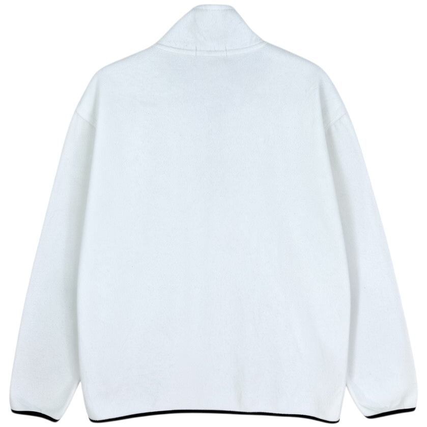 Nautica White Quarter Zip Fleece Jumper Size XL