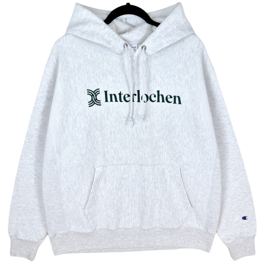 Champion Reverse Weave Light Grey Interlochen Heavy Hoodie Size L