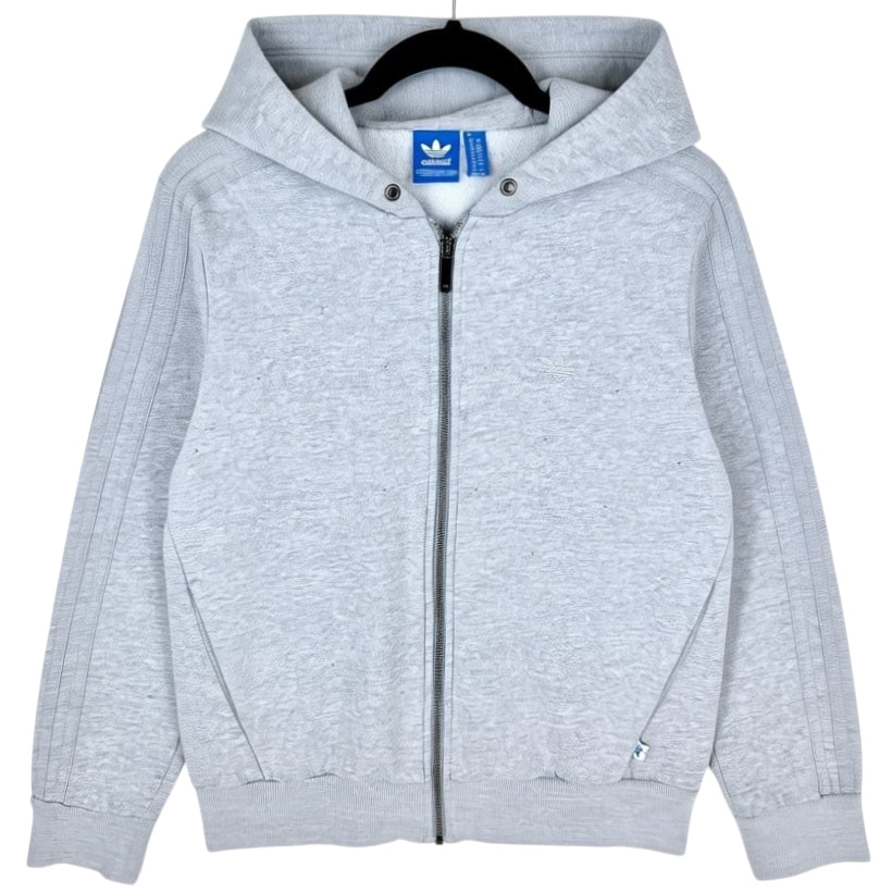 Adidas Womens Grey Rhinestone Zip Hoodie Size S