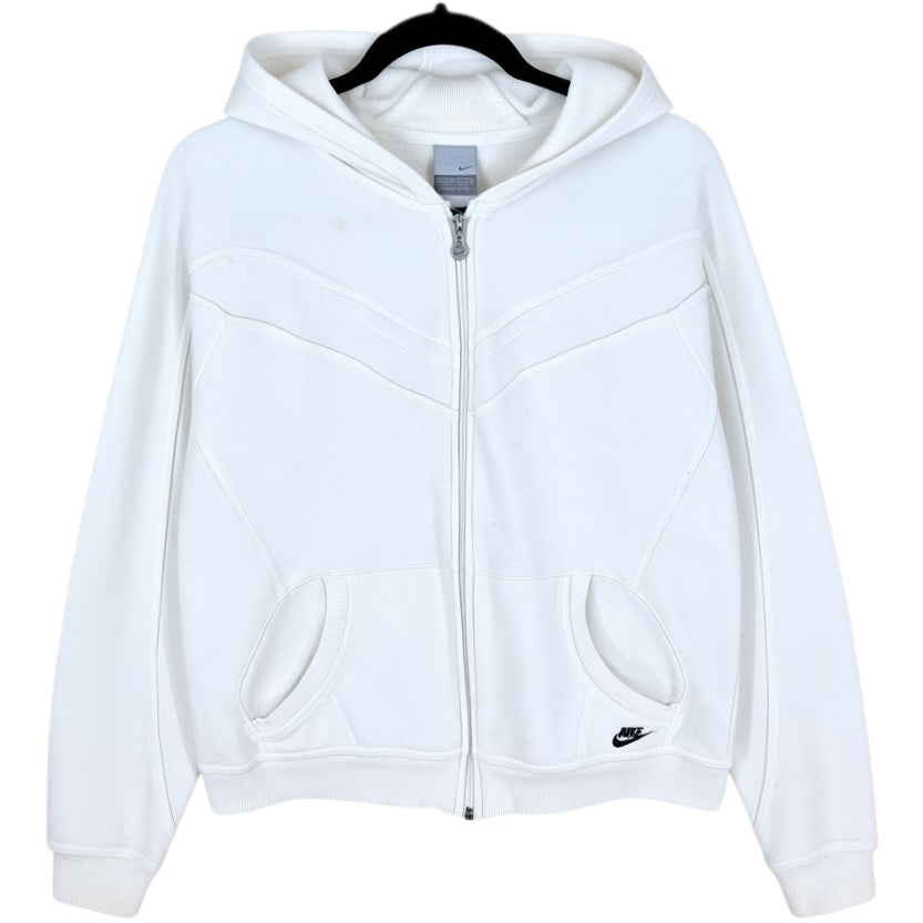 Vintage Nike 2000's Womens White Zip Hoodie Size XL