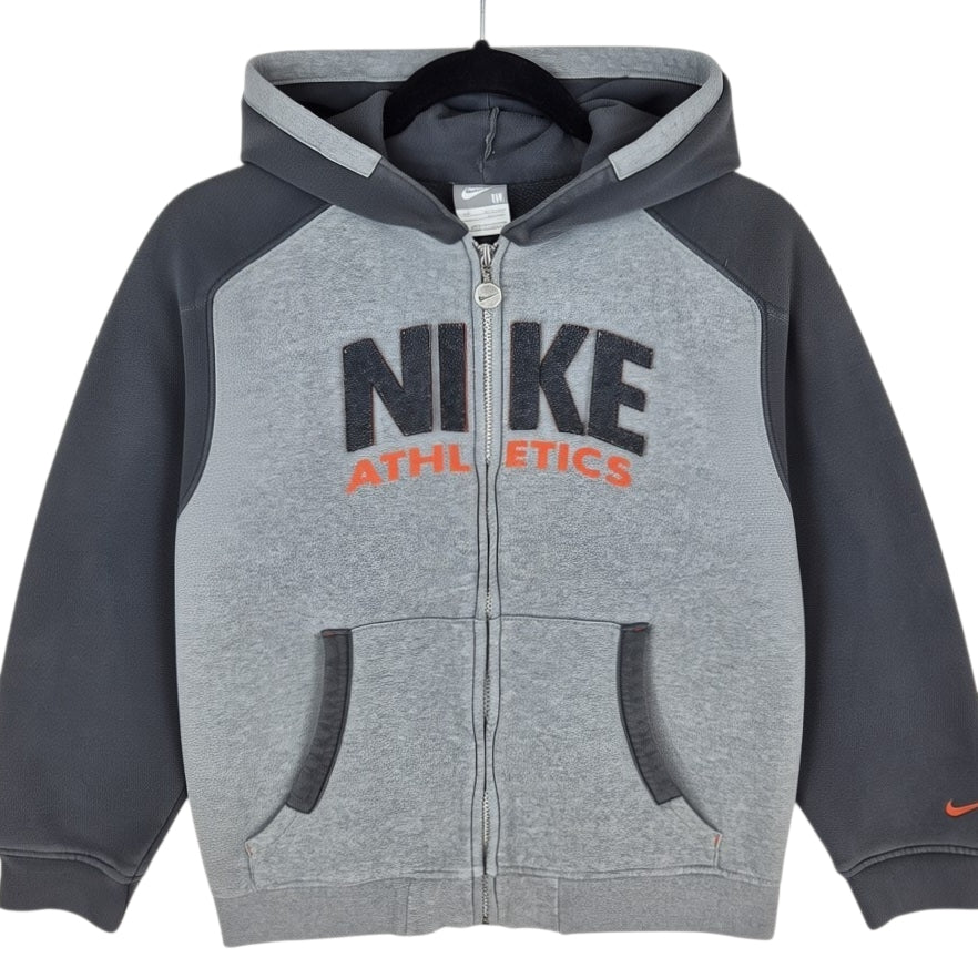 Vintage Nike 2000's Womens Grey Embroidered Zip Hoodie Size S