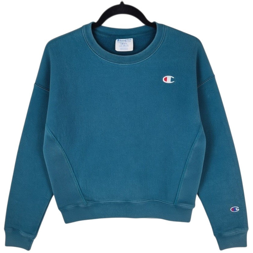 Champion Reverse Weave Womens Dark Green Crewneck Sweater Size S