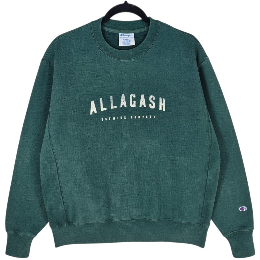 Champion Reverse Weave Allagash Brewing Company Green Sweater Size L