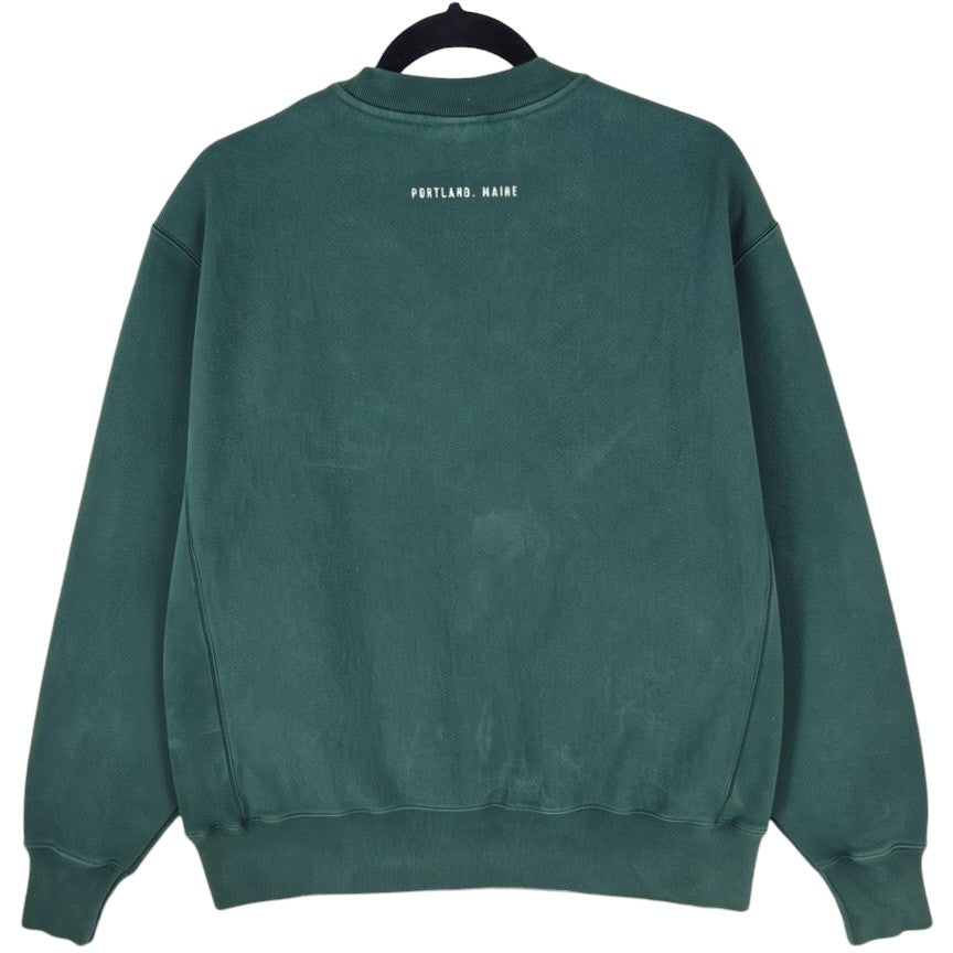 Champion Reverse Weave Allagash Brewing Company Green Sweater Size L