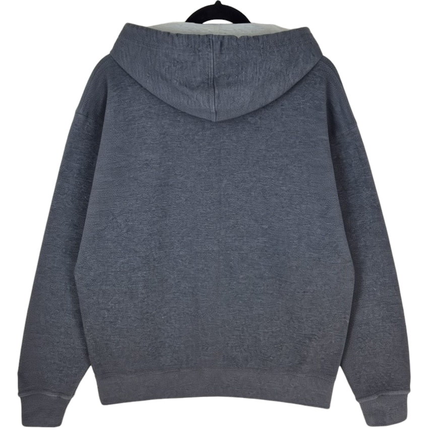 Champion Grey Chest Script Hoodie Size L