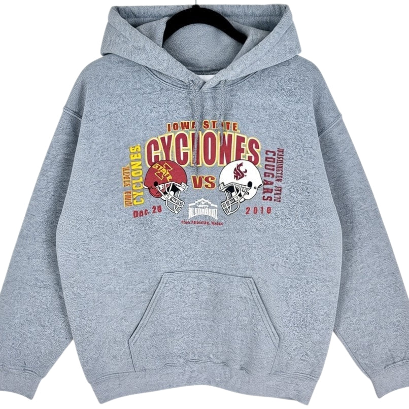 2018 Ohio State Cyclones vs Washington State Cougars Grey Hoodie Size M