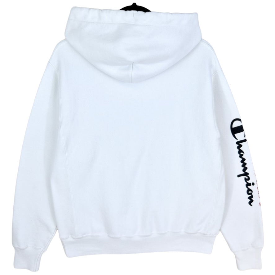 Champion Reverse Weave White Heavy Hoodie Size M
