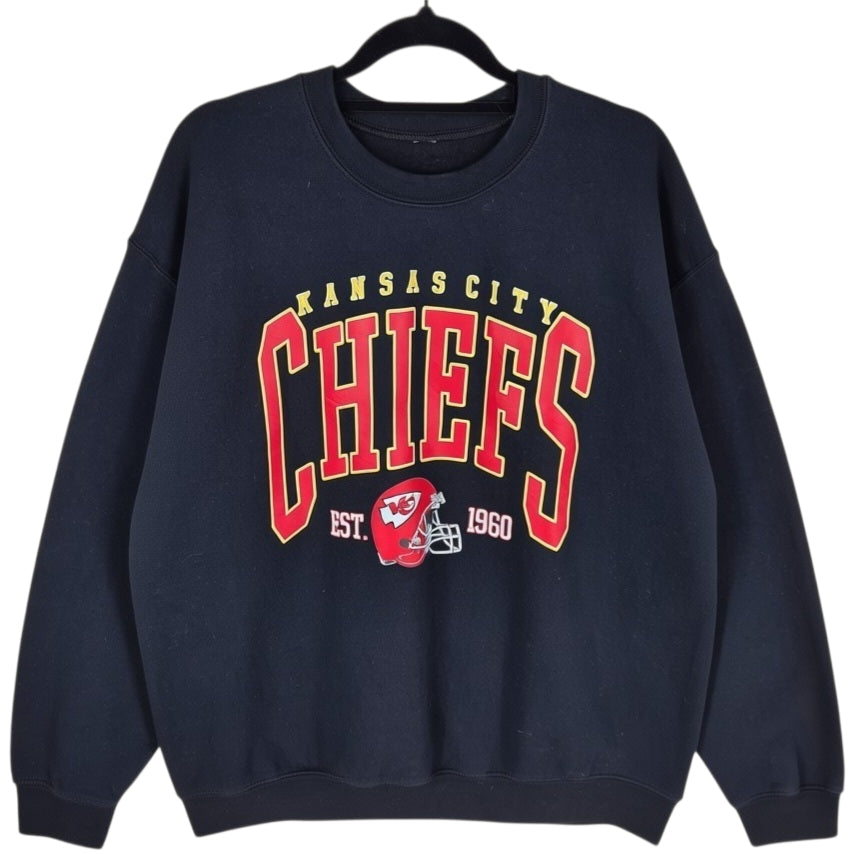 Kansas City Chiefs Black Crewneck Sweater Size L