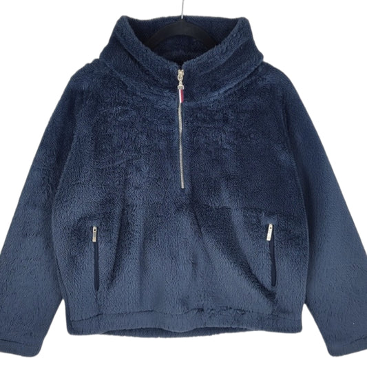 Tommy Hilfiger Womens Dark Blue Half Zip Mink Fleece Jumper Size M