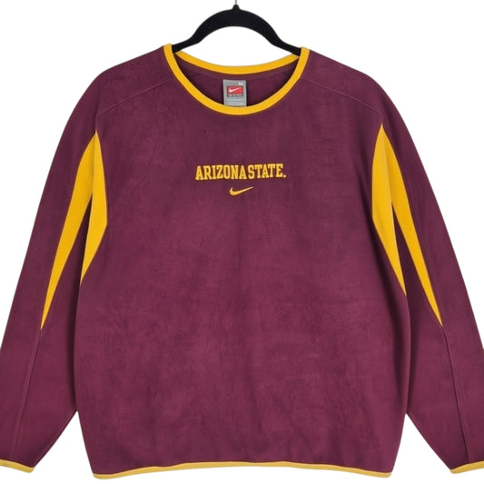 Vintage Nike 2000's Burgundy Arizona State Fleece Jumper Size M