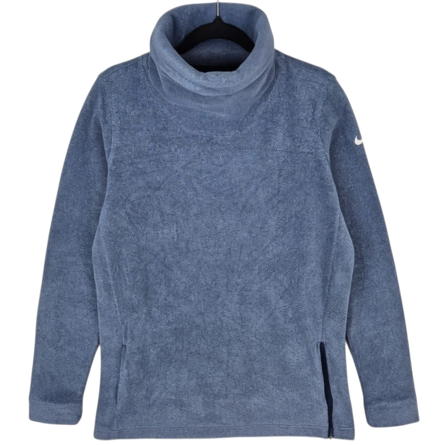 Nike Steel Blue Turtleneck Fleece Jumper Size S