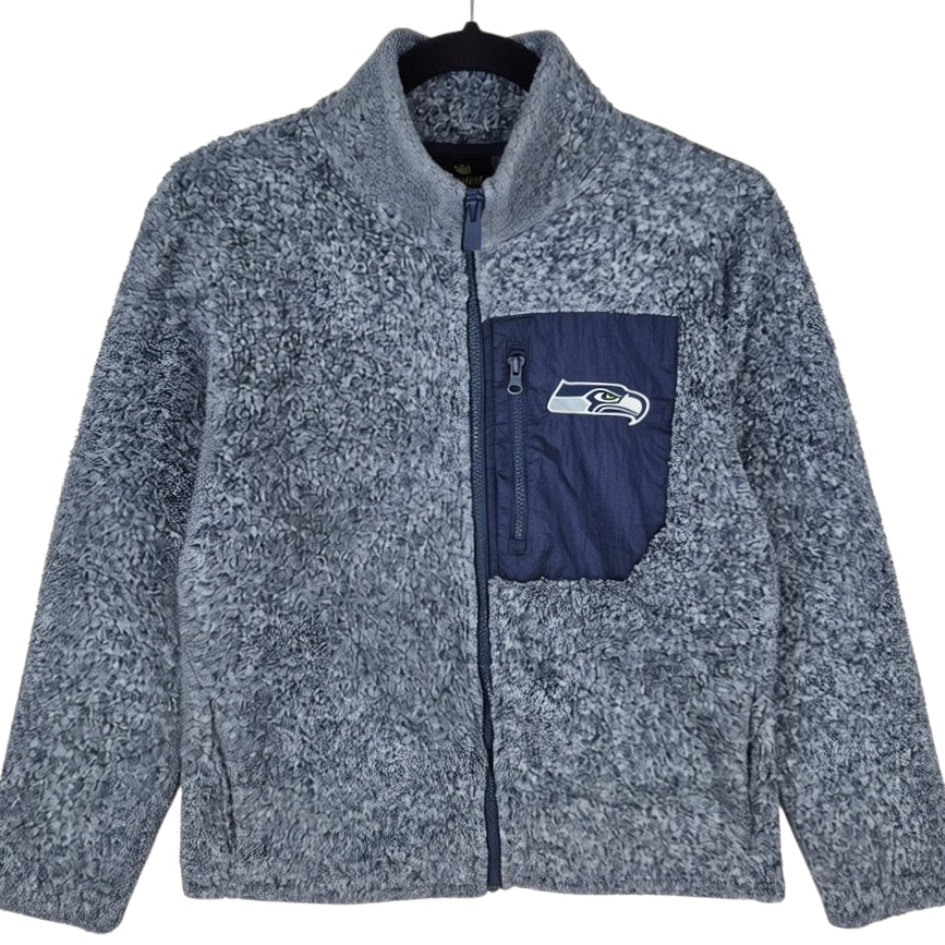 NFL Seattle Seahawks Womens Grey Fleece Zip Jumper Size L