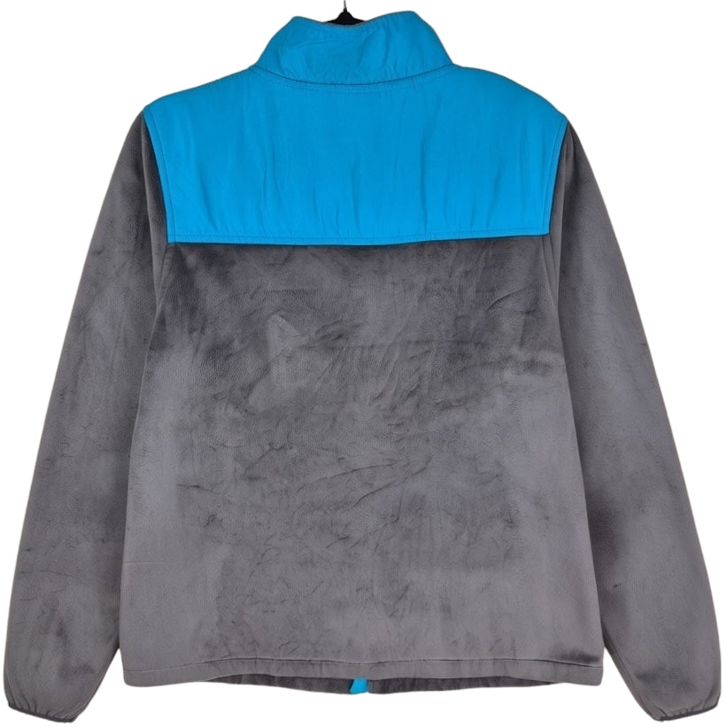 FILA Sport Womens Grey & Blue Mink Fleece Zip Jumper Size M